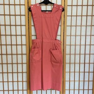 1960s - Pink Nurses Uniform Apron Pinafore - Size 16